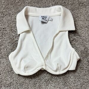 Princess Polly  Ribbed Collared Top